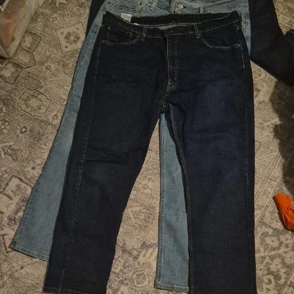 Levi's Men's Deep Indigo Straight Jeans - Picture 3 of 3